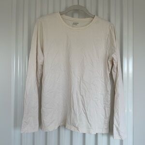 Lands' End Off-White Crew Neck Tee